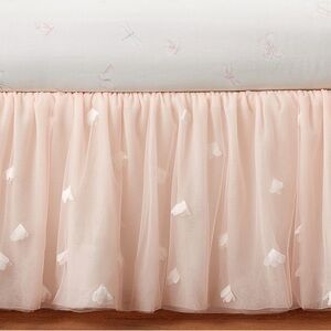 Pottery Barn Kids Monique Lhuillier Ethereal Tulle Crib Skirt - Blush Pink